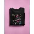 thumbnail image 3 of Humming Birds And Flowers Sweatshirt Women -SPIdeals Designs, Female Medium, 3 of 4