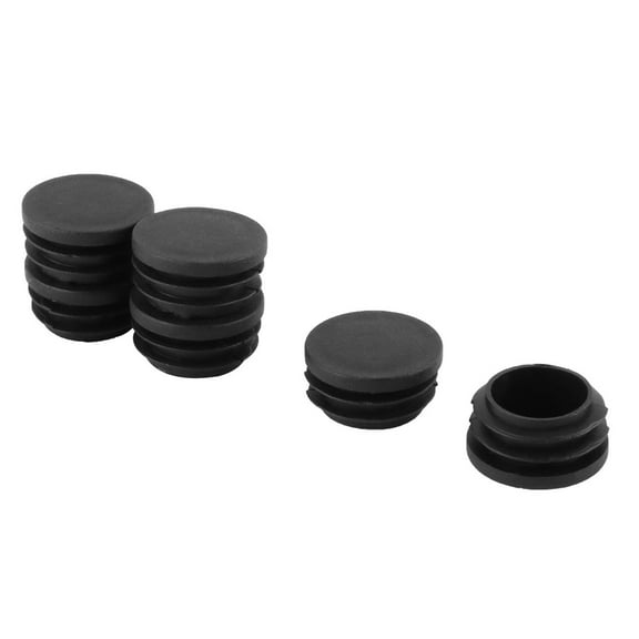 Unique Bargains 6 Pcs Antislip Plastic Round 32mm Dia Chair Foot Cover Table Furniture Leg Protector Balck