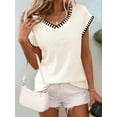 thumbnail image 4 of Women'S Sleeveless Sweater Casual V Neck Cap Sleeve Knit Pullover Tank Tops  M, 4 of 7