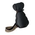 thumbnail image 1 of Bolso de hombro para mujer con correa ajustable y cierre de cremallera, bolso con forma de perro. Negro, 1 of 9