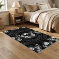 thumbnail image 2 of ODIKA 5'x7' Washable Area Rug Easy Care, Non-Shedding, Pet Friendly, Gothic Witchy Vintage Mystical Mirrored Academia Galaxy Death Moth Refined for Small Living Room, Bedroom, 2 of 7