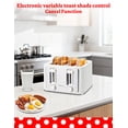 thumbnail image 3 of Betty Crocker 4-Slice Toaster, 1500W, Variable Toast Shade Control Dials, High Lift Feature, Cool Touch Housing, Bread Centering Guides, BC-5635W, 3 of 7