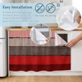 thumbnail image 5 of Red Grey Cabinet Curtain 32"Wx55"L, Dustproof Pantry Door Curtain with Self Adhesive Tape, Vintage Stripe Farmhouse Wood Grain Ombre Tall Storage Cover Privacy Drape for Bathroom Kitchen Laundry Room, 5 of 9