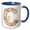 Blue/White, variant on 3drose, Pretty Watercolor Floral Monogram Letter C, 11oz Magic Transforming Mug