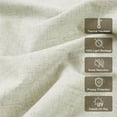 thumbnail image 3 of Natural 100% Blackout Linen Curtains for Bedroom Black Out Curtains 84 Inch Long 1 Panel Extra Wide Farmhouse Window Curtain for Living Room ,Grommet Room Darkening Drapes,100" W x 84" L, 3 of 18