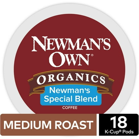 Keurig Organic Coffee - Newman's Own Organics Special Blend Coffee, Keurig K-Cup Pod, Medium Roast, 18ct