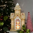 thumbnail image 3 of Northlight LED Lighted Gingerbread House with Icing Accents Christmas Decoration - 16", 3 of 8