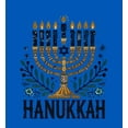 thumbnail image 2 of Hanukkah Menorah Adult Royal Blue Crew Neck Short Sleeve Tee-Small, 2 of 2
