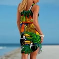 thumbnail image 4 of SMihono Robe Maxi Bohème d'Été pour Femmes Grande Taille Robe Imprimée Florale Bohème d'Été Sans Manches T-Shirt Robe de Plage Mini Robe de Plage, 4 of 5