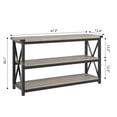thumbnail image 5 of 47 Inch Entryway Table,3 Tier Narrow Long Console Table,Industrial Behind Couch Table,Hallway Table for Foyer, 5 of 8
