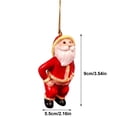 thumbnail image 2 of Papá Noel Con Trasero Desnudo Artesanía De Resina Adornos Colgantes Decoración Navideña Colgante Para Árbol De Navidad Y Ventanas Noticed HA041415-01, 2 of 6