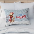 thumbnail image 4 of Hello Winter Goldendoodle Smiling in Red Scarf Hat Welcome Christmas Quilt Pillowcase Doodle Dog Lover Gifts Idea Throw Pillow Cover Bed Home Decor - 00017, 4 of 5