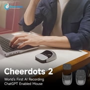 CheerTok Cheerdots 2 Wireless Touchpad All-in-one Pocket AirMouse AI Recording ChatGPT Enabled Mouse Presenter Smart Phone Remo