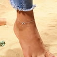 thumbnail image 3 of ChicSilver Moon Anklet For Women Sterling Silver Ankle Chain Perfect For Beach Vacations, Everyday Wear, Gift Giving, 3 of 10