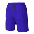 thumbnail image 3 of Wukai Darkblue Print Beach Trunks with Compression Liner Swimsuit Quick Dry Beach Sports Shorts with Pocket-Small, 3 of 8