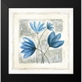 thumbnail image 2 of Shamp, Cindy 12x12 Black Modern Framed Museum Art Print Titled - Blue Flowers, 2 of 5