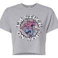 thumbnail image 3 of Marvel Spider-Man - Valentine I'm Stuck On You - Juniors Cropped Graphic T-Shirt, 3 of 5