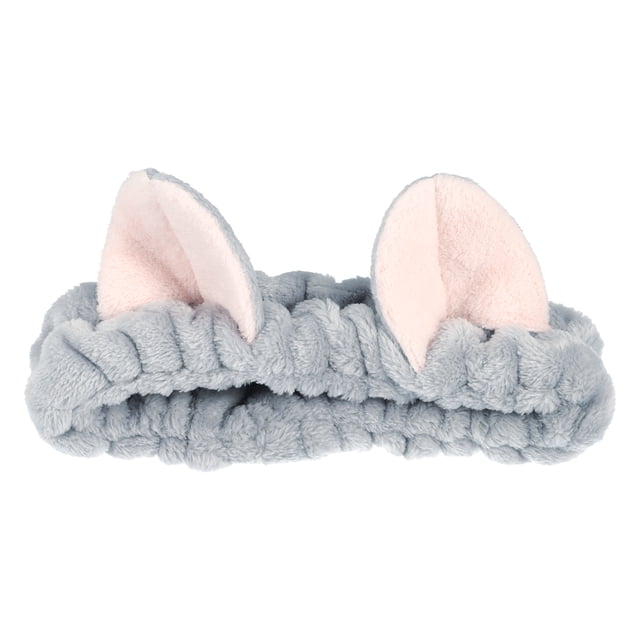 Ofertas Únicas 1 Pc Diademas de Gato de Dibujos Animados Lindas para Niñas y Mujeres 7.09"x6.50" Gris