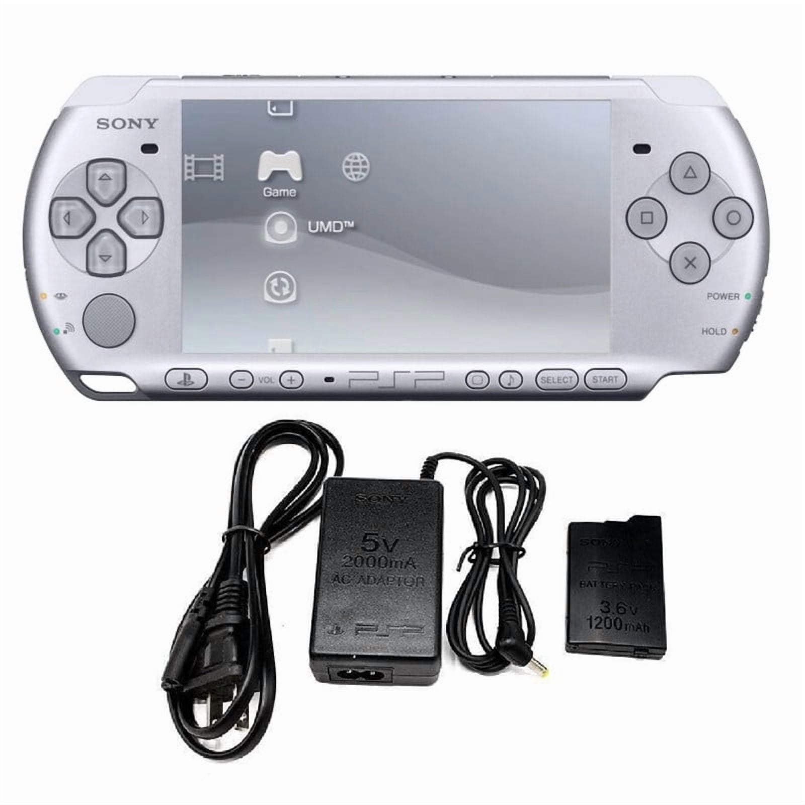 PlayStation PSP 3000 Gaming Console, Silver, Handheld, Wi-Fi