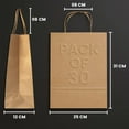 thumbnail image 2 of LINLIN Brown Paper Bags With Handles, Small Paper Gift Bags, Eco-Friendly Kraft Shopping Carrier Bags for Wedding, Christmas, Easter, Birthday Parties & Merchandise Retail, 2 of 4