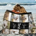 AISENIN Personalized 50x60 Inch Minky Fleece Blanket with Photo&Word