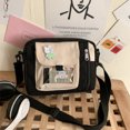 thumbnail image 2 of Bolsa de hombro de moda cruzados de lona para mujer Casual para ir de compras (negro) Tmvgtek Para Estrenar, 2 of 9