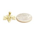 thumbnail image 3 of 14k yellow Gold RN caduceus medical sign nurse Pendant charm fine jewelry 1.5g, 3 of 12