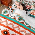 thumbnail image 4 of Homewish Tribal Aztec Bedding Comforter Set 7pcs for Teens Boys Girls,Bohemian Theme Queen Bedding Sets Super Cozy,Exotic Style Queen Sheet Sets,Super Cozy Room Decor,Reversible, 4 of 8