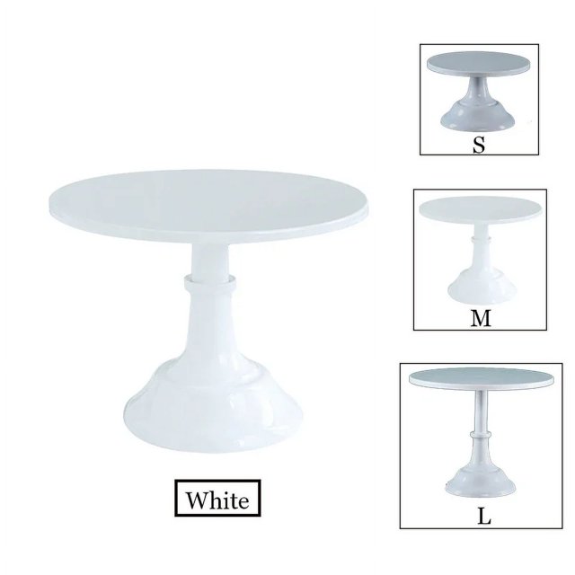 Cake Stand Home Party Dessert Table Display Rack Dessert Cake Tray Cold Meal Tea Break Table Afternoon Tea Center Rack Metal WHITE (S) 8 INCH-1PCS