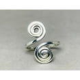 thumbnail image 5 of Heaven Crafts Chunky Spiral Ring Sterling Silver 925 Handmade Adjustable Double Coil Ring For Women, 5 of 5
