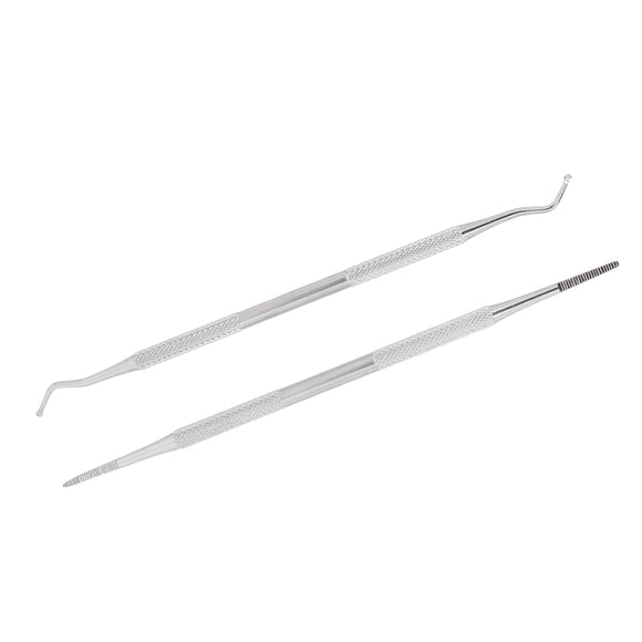 CHICIRIS 2pcs Ingrown Toenail Tools Stainless Steel Nail Picker Dual Ends Nail File Toenail Cleaner Tools,Toenail Cleaner Tools,Ingrown Toenail File