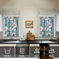 thumbnail image 3 of Country Vintage Curtains 36 Inch Short - 3 Panel Floral Rustic Set with Bohemian Wildflowers, Rod Pocket Window Treatment for Farmhouse Kitchen, 3 of 4