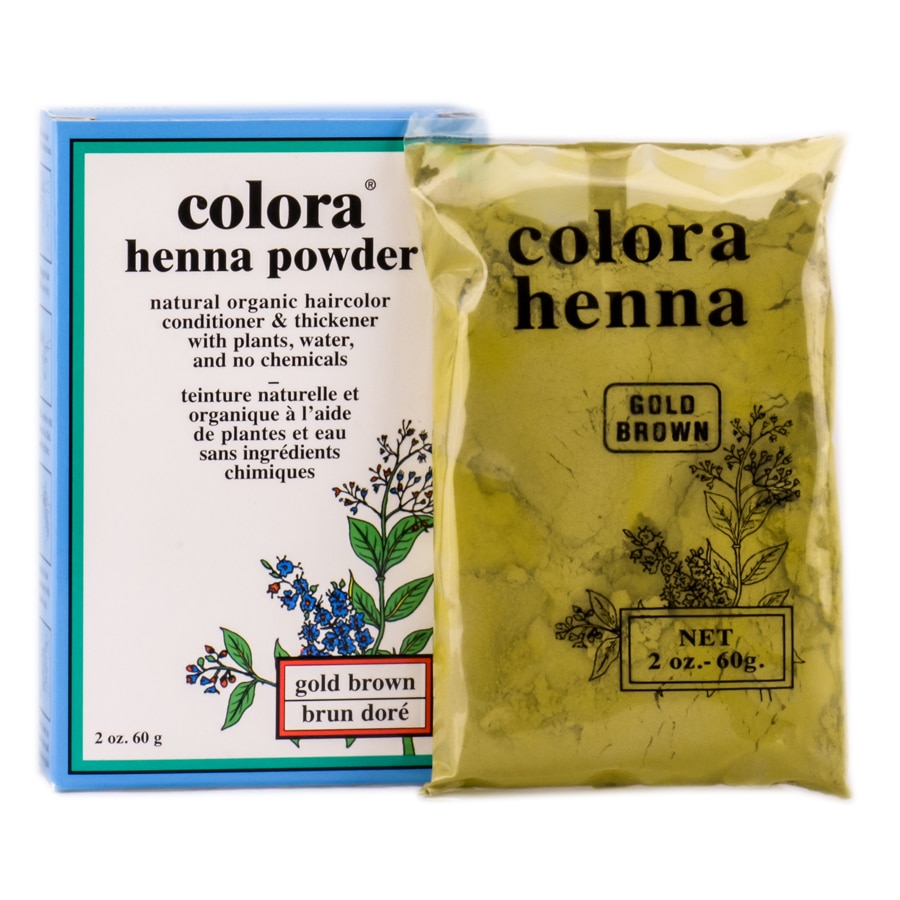 Colora Henna Powder Hair Color Gold Brown, 2 oz