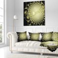 thumbnail image 3 of Designart Yellow Symmetrical Unique Fractal Design - Floral Throw Pillow - 16x16, 3 of 5