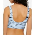 thumbnail image 5 of HULA HONEY Maillot de Bain Femme Bleu Clair Imprimé Extensible Col Rond Amovible avec Bonnets Chat Sauvage Crop Top m, 5 of 5