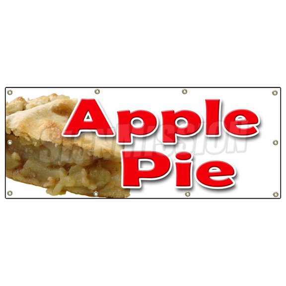 36"x96" APPLE PIE BANNER SIGN baker sweets crust dutch cobbler home made fresh