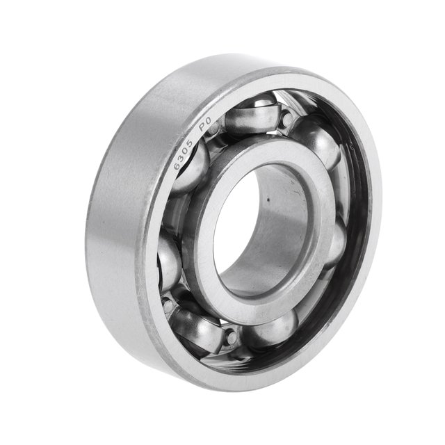 Unique Bargains Roulements à Billes 6305 Rainure Profonde P0 25x62x17mm Roulements Lubrifiés Type Ouvert Ton Argenté Roue de Trottinette Planche à Roulettes