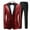 Red, variant on Ediodpoh Men's Suits Men's Sequined Jacket Pants Suit Tuxedo Party Dance Wedding Sequined Tuxedo One Button Jacket Set Suits for Men Gold M