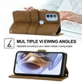thumbnail image 6 of Feishell for Motorola Moto G Power (2022) 6.5 inch Case with Detachable Wrist Strap,Premium PU Leather Drop Protection Magnetic Clasp Flip Kickstand Credit Card Slots Wallet Phone Case,Brown, 6 of 9