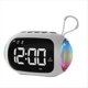 thumbnail image 1 of Reloj Despertador Portátil con Radio FM, Altavoces Bluetooth, Subwoofer con Luz de Colores y Pantalla Atenuable, Reproductor de Música con Alarma Dual B, 1 of 5