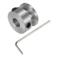 thumbnail image 3 of Single Groove Pulley 5mm Fixed Bore 16mm Outer Diameter Aluminum Alloy for Drilling Machine 4mm PU Round Belt, 3 of 5