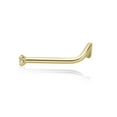thumbnail image 2 of 18 Gauge Curved 14K Yellow Gold 0.01 Carat Diamond Nose Ring, 2 of 5