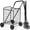Black, variant on Gymax Folding Shopping Cart Utility Trolley Portable For Grocery Laundry Travel Silver