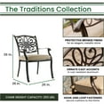 thumbnail image 4 of Hanover Traditions 9-Piece Aluminum Outdoor Dining Set, Tan, 4 of 10