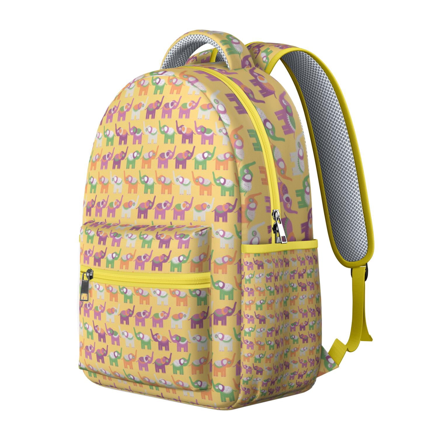 Elephant Character Backpack - Waterproof School Bag for Teens, Spacious Laptop Compartment, Cute Elephant Print Gift for College