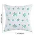 thumbnail image 3 of AuroraX Christmas Pillow Covers 18x18 Inch Fancy Green Decorative Pillow Cases Modern Outdoor Plush Christmas Snowflakes Cushion Cases Couch,Sofa Couch Decor, 3 of 6