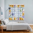thumbnail image 5 of Curtains 84 Inches Long 2 Panels, Sunflowers Grommets Window Treatment Curtain, Spring Watercolor Flowers Butterflies Hydrangea Blue Thermal Curtains Drapes for Living Room/Bathroom, 5 of 9