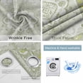 thumbnail image 6 of Blackout Curtains for Bedroom, Sage Green Room Darkening Window Drapes for Living Room, Boho Retro Decorative Abstract Floral Ethnic Thermal Insulated Grommet Curtains, 42x45 inch, 2 Panels, 6 of 9