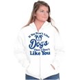 thumbnail image 4 of Dont Like Dogs or You Funny Pet Unisex Fleece Graphic Zip Up Hoodie Brisco Brands 4X, 4 of 5