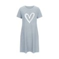 thumbnail image 4 of HomeGardon Nightgowns for Women,Women's Sleepwear,Women's Oversized Short Nightgown Printed Round Neck and Short Sleeves dress,S-XXL, 4 of 6